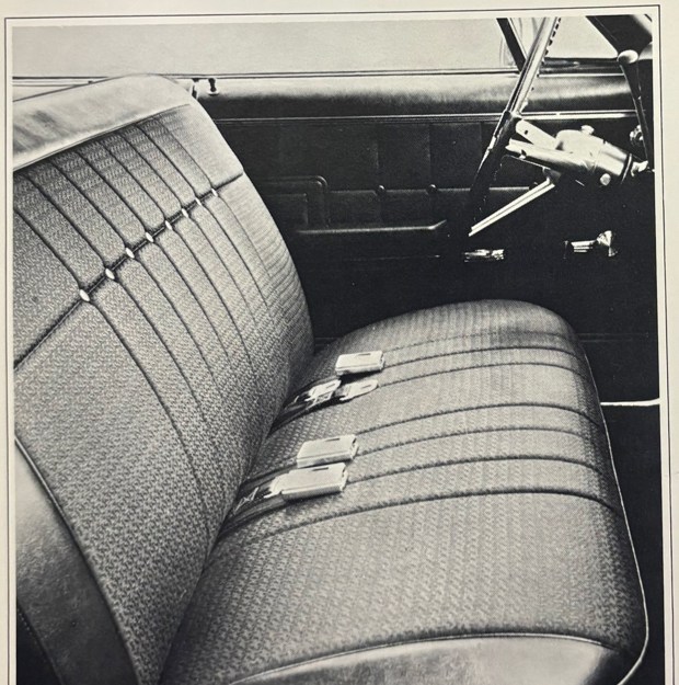 Ventura custom interior — front bench seat