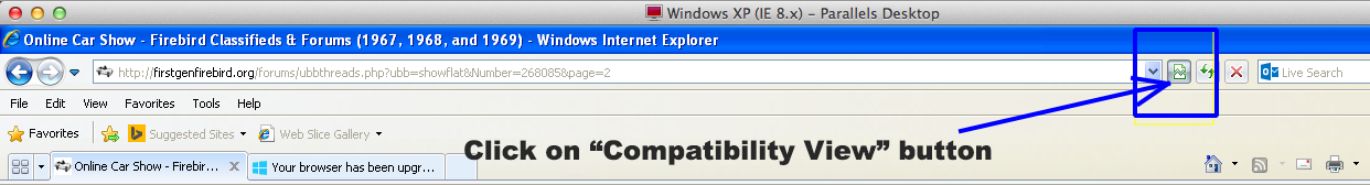 Compatibility View Button