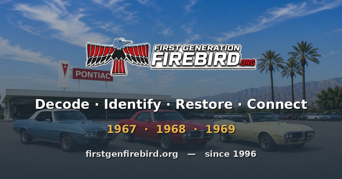 1969 Options and Accessories – First Generation Firebird (1967